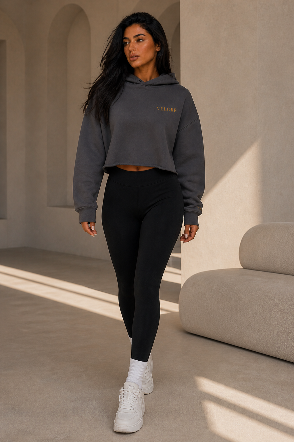 Storm Cropped Hoodie — Veloré