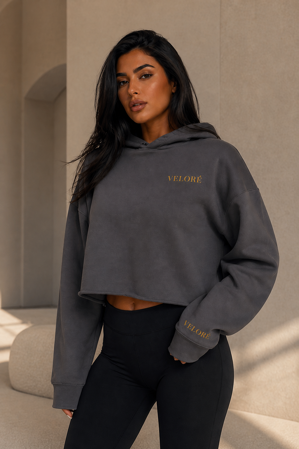 Storm Cropped Hoodie — Veloré