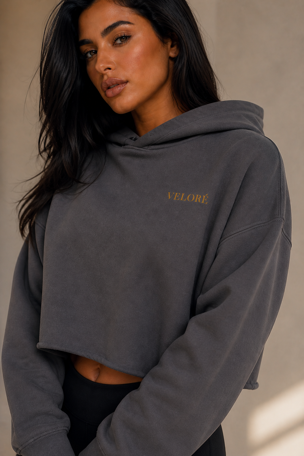 Storm Cropped Hoodie — Veloré